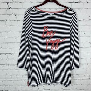 Bon Voyage Striped Top Charter Club